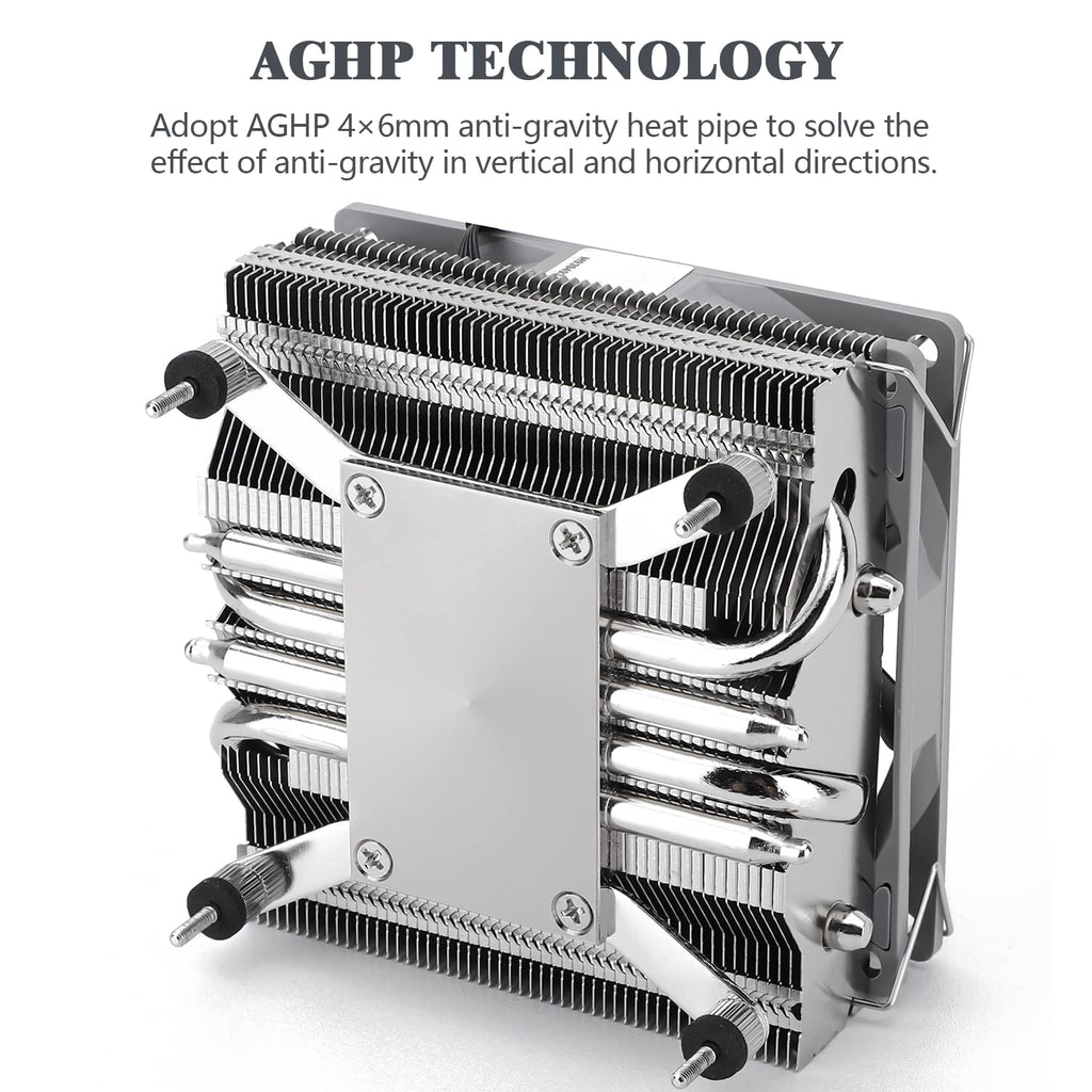 AXP90 X47 Low Profile CPU Cooler, with 92Mm TL-9015 Slim PWM Fan, ITX CPU Cooelr Fan, 47Mm Height,For AMD AM4 Am5/Intel 1150/1151/1155/11851/1200/1700(AXP90 X47)