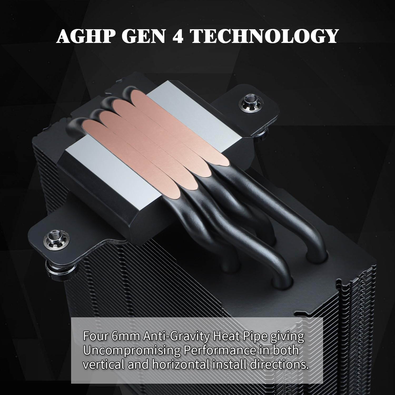 Assassin Spirit 120 EVO Dark CPU Cooler,Tl-E12B V2 PWM Quiet Fan with 1850RPM, Speed,Cpu Air Cooler, Computer Black Heatsink Cooling, Support Am4/Am5,Intel 1700/1851/1150/1151/1155/1200