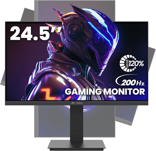 24.5" FHD 200Hz Vertical Monitor, Height/Pivot/Swivel/Tilt Adjustable | 120%Srgb Color, Freesync, HDMI/DP, Low Blue Light, and 75X75Mm Wall Mount for PC Gaming, Coding, Streaming, Study, and Office