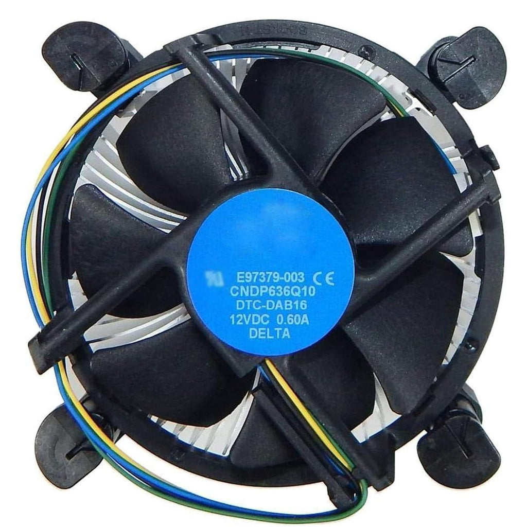 I3/I5/I7 Lga115X CPU Heatsink Compatible with Intel CPU Cooler for LGA 1151 | Aluminum Heatsink for LGA1200 LGA1151 LGA1150 LGA1156 for Intel E97379-003-Desktop 4-Pin Connector CPU Cooler with Aluminum