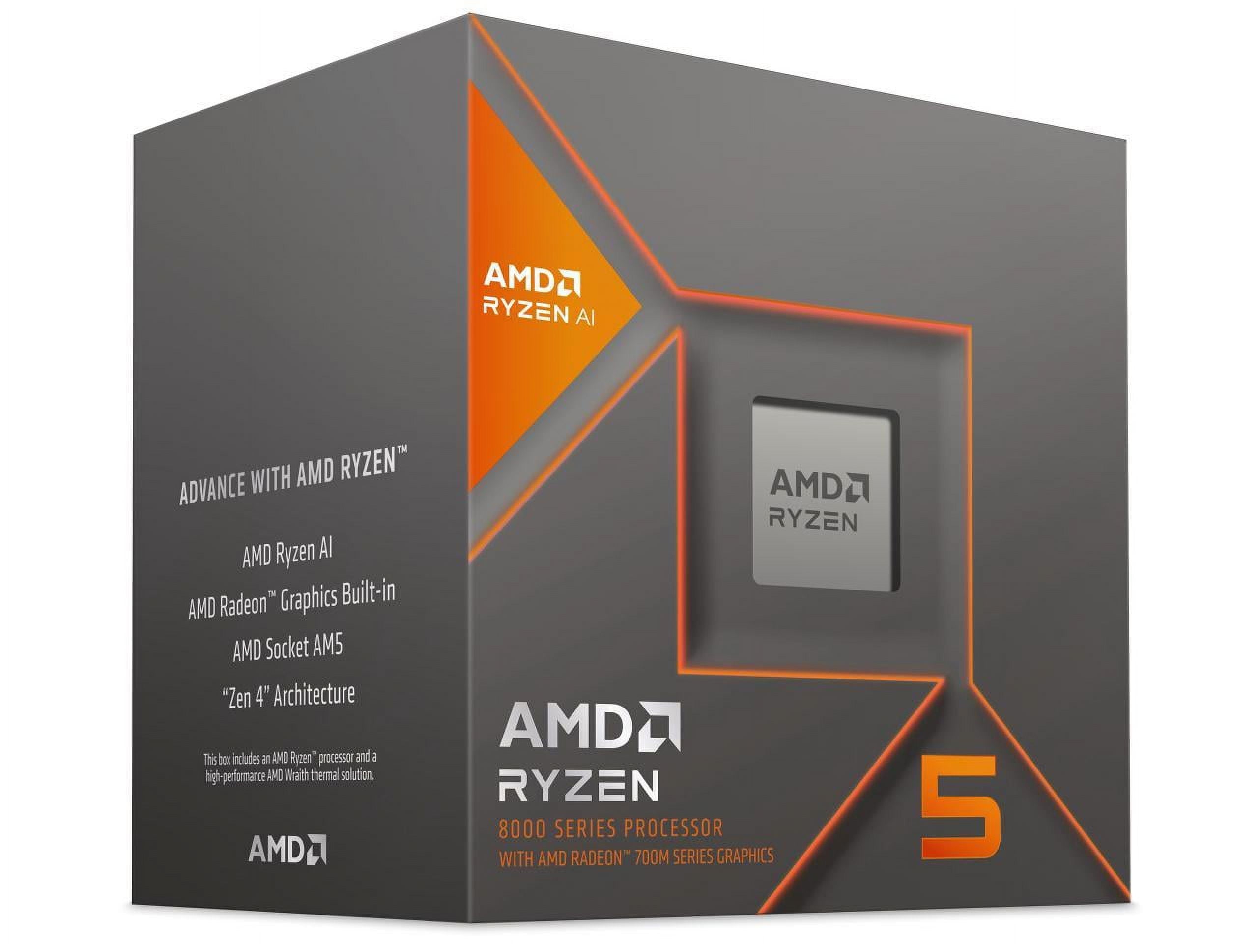 AMD Ryzen 5 8600G - Ryzen 5 8000-G Series 6-Core 4.3 Ghz Socket AM5 65W AMD Radeon 760M Processor - 100-100001237BOX