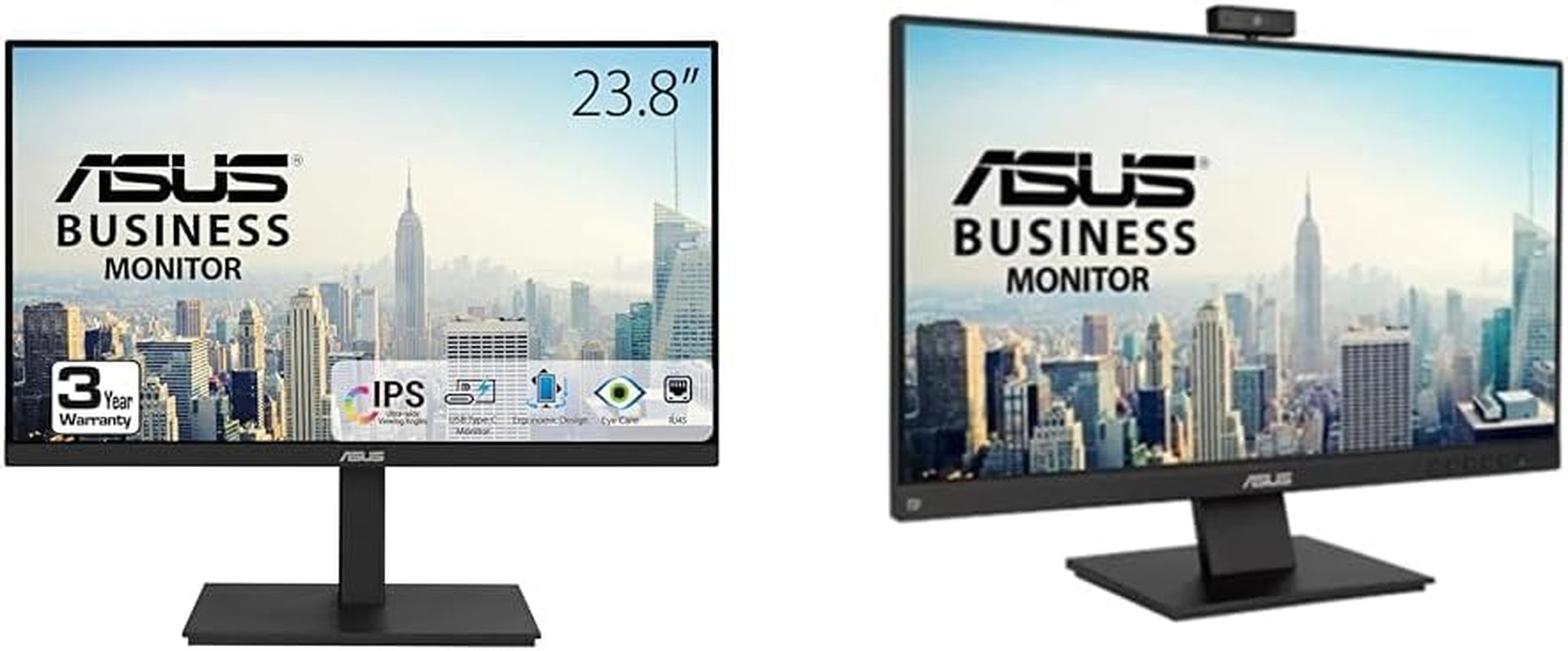 ASUS 23.8" 1080P IPS Monitor with Docking 23.8" 1080P Business Monitor with Webcam and Speakers