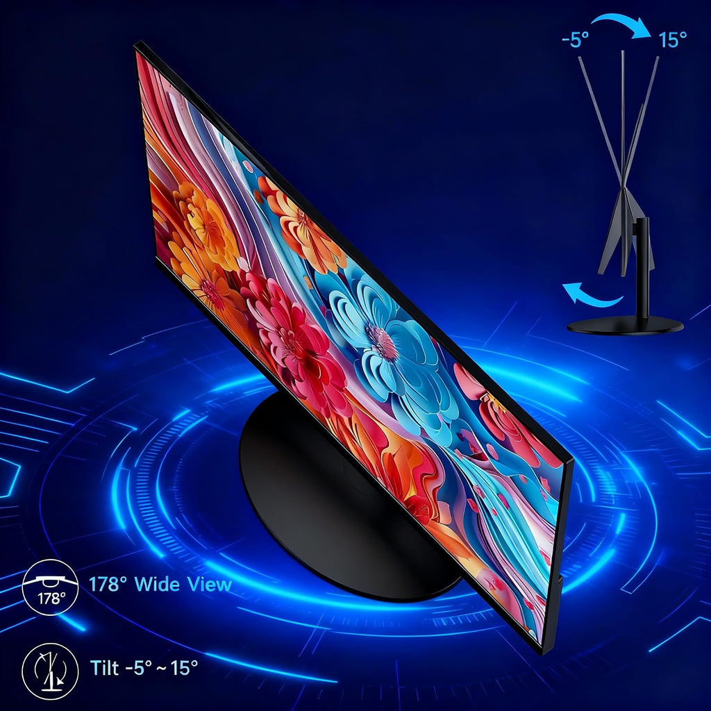 24 Inch Gaming Monitor, FHD 1080P IPS 100Hz, 3Ms Response Time Computer Monitor, HDMI DP PC Monitor with Built-In Speakers, Low Blue Light, VESA Mount, Desktop Monitor for Laptop & Home Office