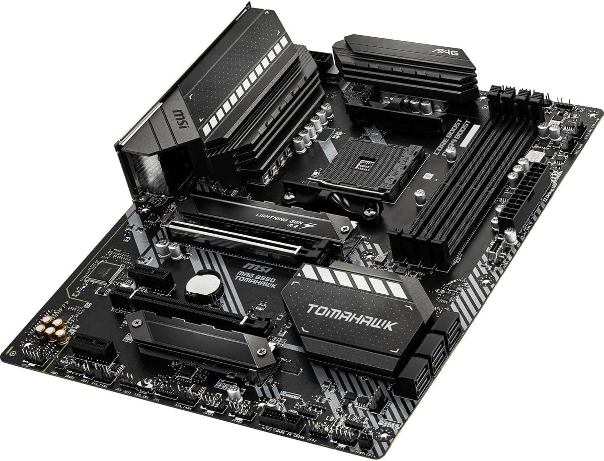 MSI MAG B550 Tomahawk Gaming Motherboard (AMD Ryzen 5000 Series, AM4, DDR4, Pcie 4.0, SATA 6Gb/S, M.2, USB 3.2 Gen 2, HDMI/DP, 2.5Gbps LAN, ATX)