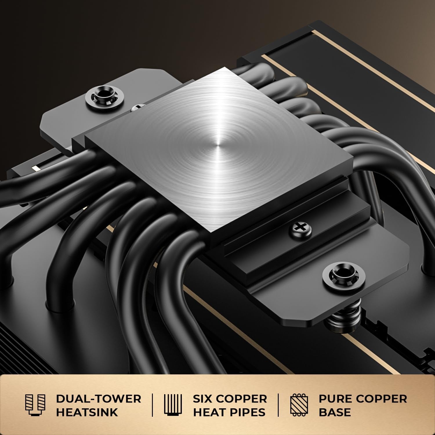 FROZN A620 GDL Limited Edition Dual-Tower CPU Cooler | 6 Heat Pipes, Dual 120Mm FDB Fans, Supports Intel LGA1851/1700 and AMD AM5/AM4.