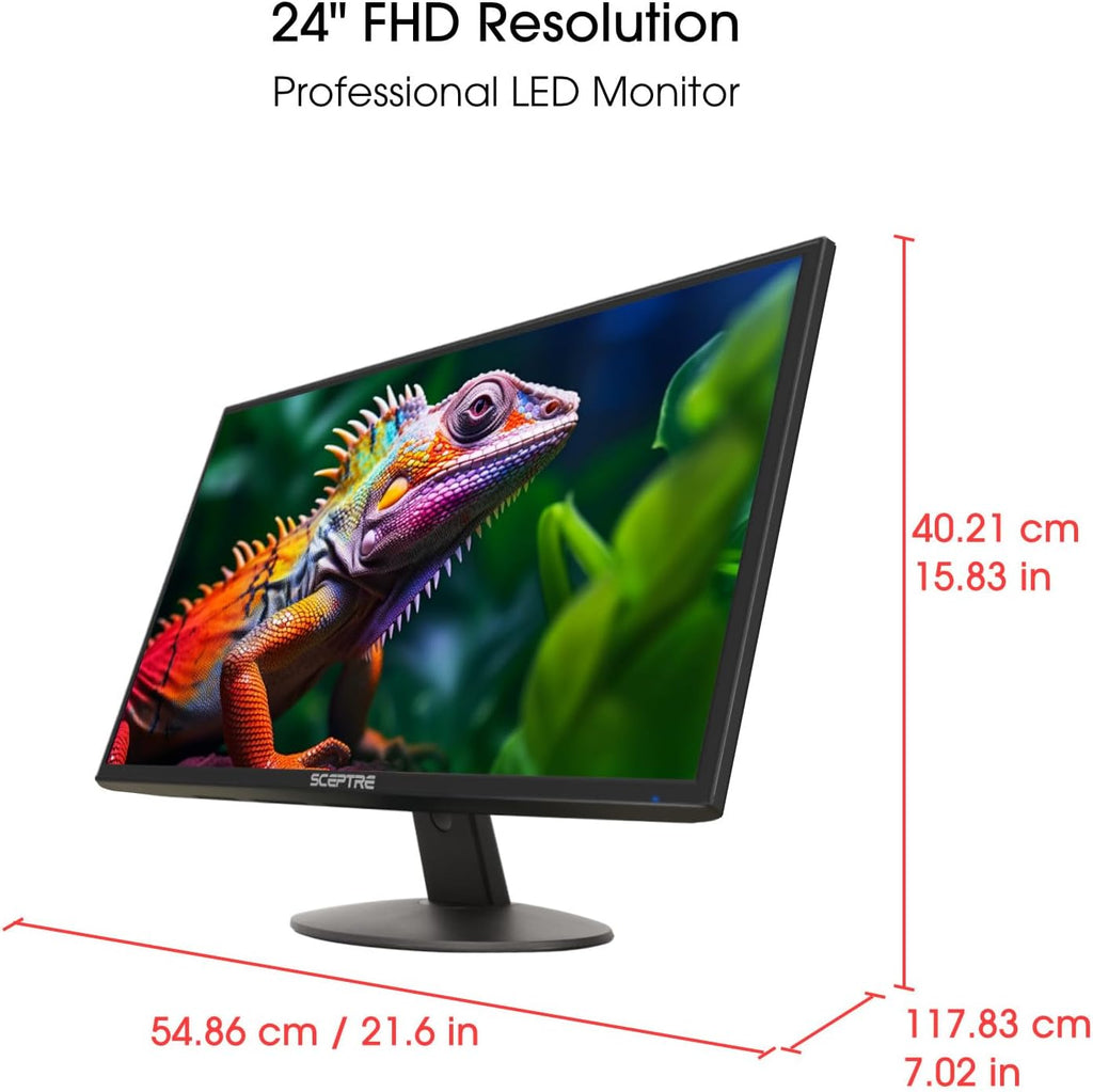 24-Inch Prime Monitor Thin 1080P LED Monitor 99% Srgb 2X HDMI VGA Build-In Speakers, Machine Black (E248W-19203R 2025 Series) | 23.8 FHD 1920X1080, Va Panel, Srgb 95%, 2X2W Speakers, 250 CD and M²