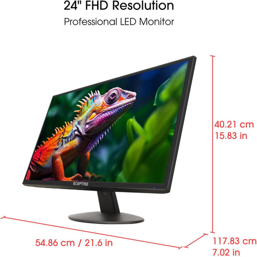 24-Inch Prime Monitor Thin 1080P LED Monitor 99% Srgb 2X HDMI VGA Build-In Speakers, Machine Black (E248W-19203R 2025 Series) | 23.8 FHD 1920X1080, Va Panel, Srgb 95%, 2X2W Speakers, 250 CD and M²