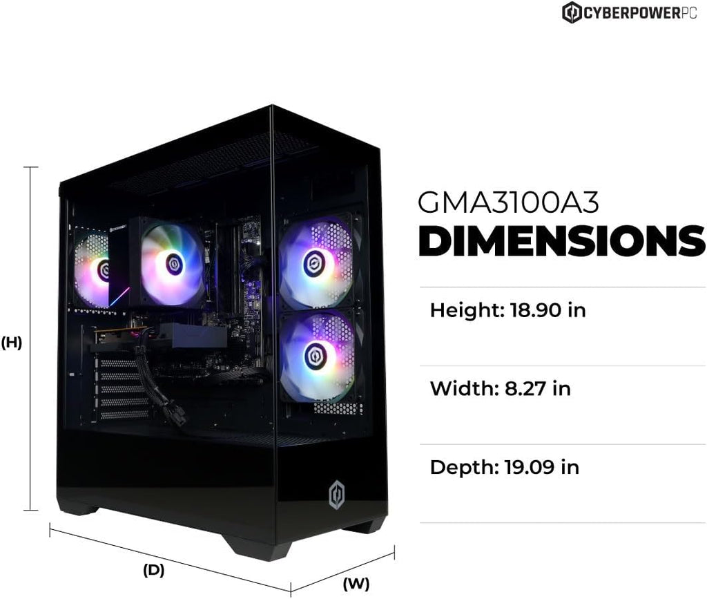 Gaming PC, AMD Ryzen 5 5500, Radeon RX 6500 XT 4GB | Gamer Master, 8GB DDR4, 500GB Pcie 4.0 SSD, Wifi Ready & Windows 11 Home (GMA3100A3)
