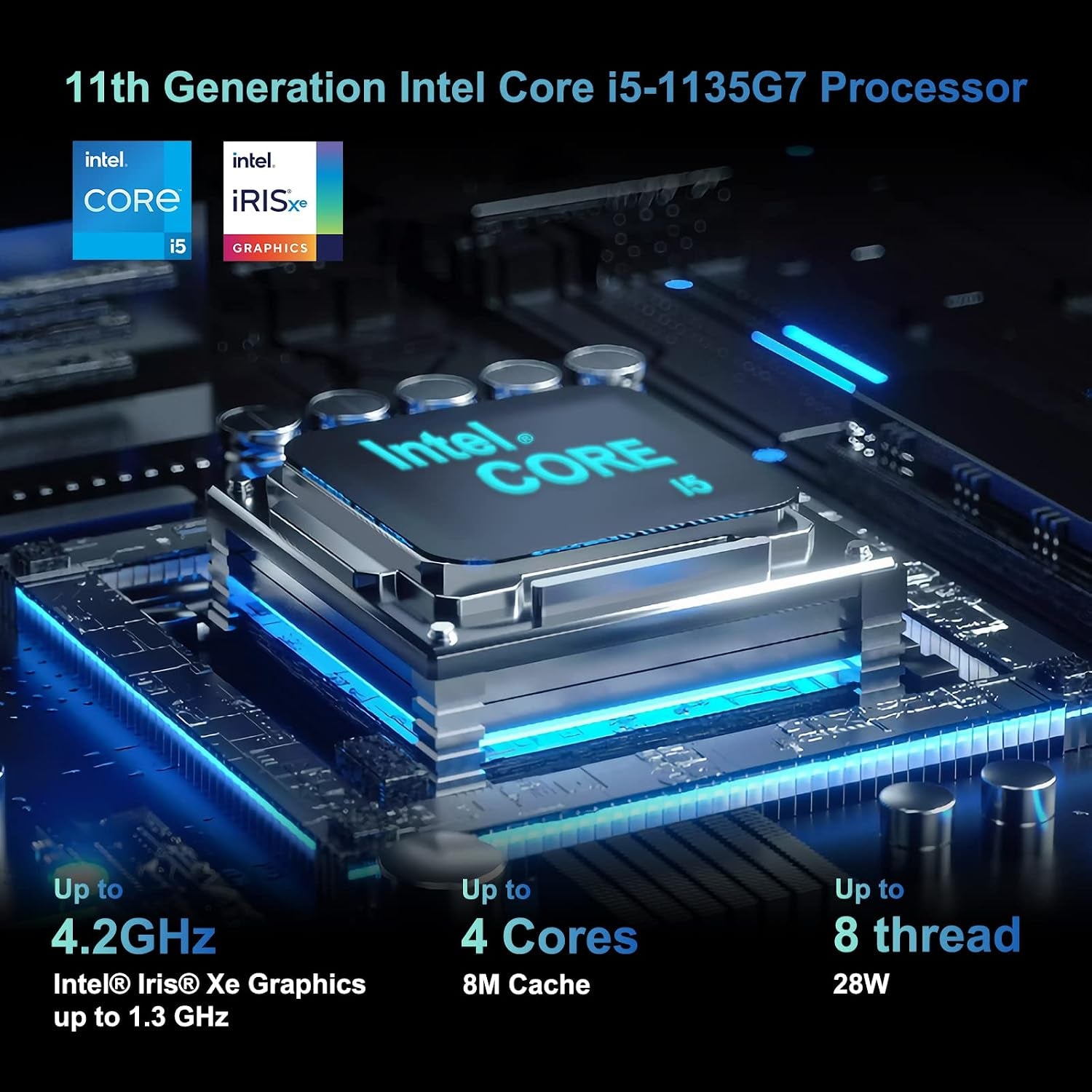 Intel NUC 11 NUC11PAHI5 Panther Canyon Mini PC, Core I5-1135G7, 16GB RAM, 512GB SSD, Mini Computers Windows 11 Pro for Business Home Office, Support 8K/Wifi 6/4K Quad Display/Bluetooth 5/Thunderbolt 3
