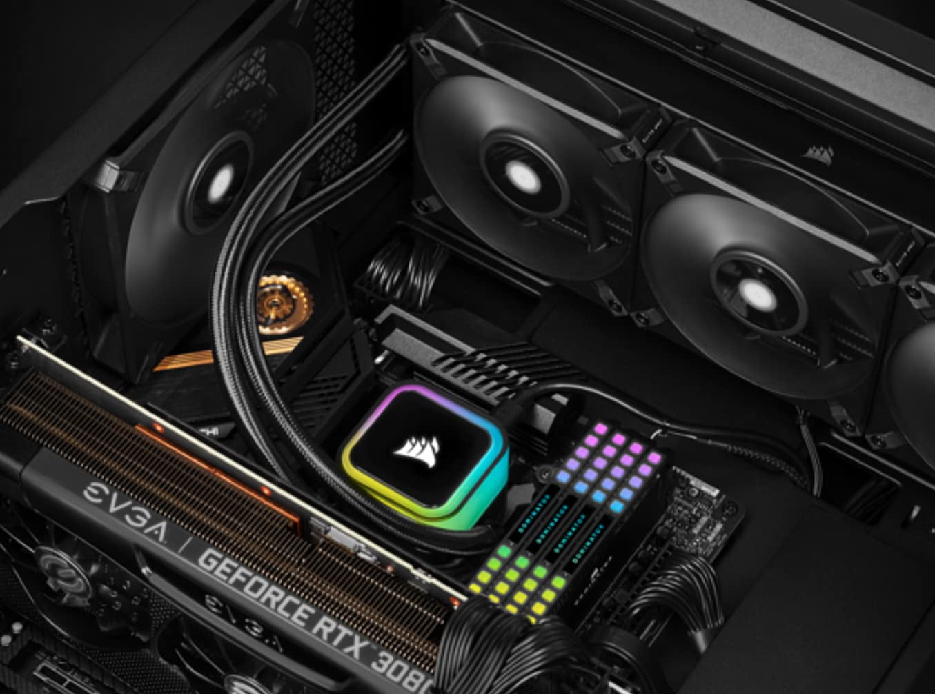 Corsair Icue H115I RGB Elite Liquid CPU Cooler (16 Dynamic RGB Leds, 140Mm AF Elite Series FDB Fans, 280Mm Radiator, Icue Software Compatible, LGA 1700, 1200, 115X, 2066, and AM4 Sockets) Black