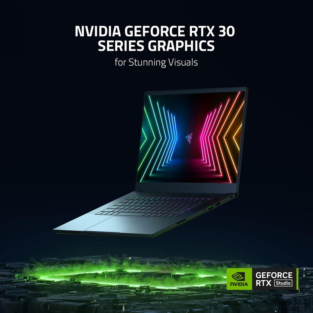 Razer Blade 15 Gaming Laptop: NVIDIA Geforce RTX 3080-11Th Gen Intel 8-Core I7 CPU - 15.6” QHD 165Hz - 32GB RAM - 1TB SSD - CNC Aluminum - Chroma RGB - THX Spatial Audio - Thunderbolt 3
