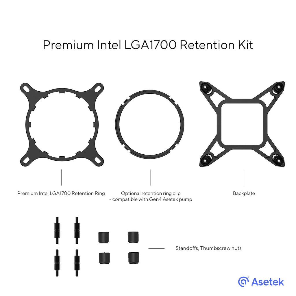 Premium Intel LGA1700 Retention Kit for -Based Liquid Coolers – Kit with Premium Finish plus Easy Installation