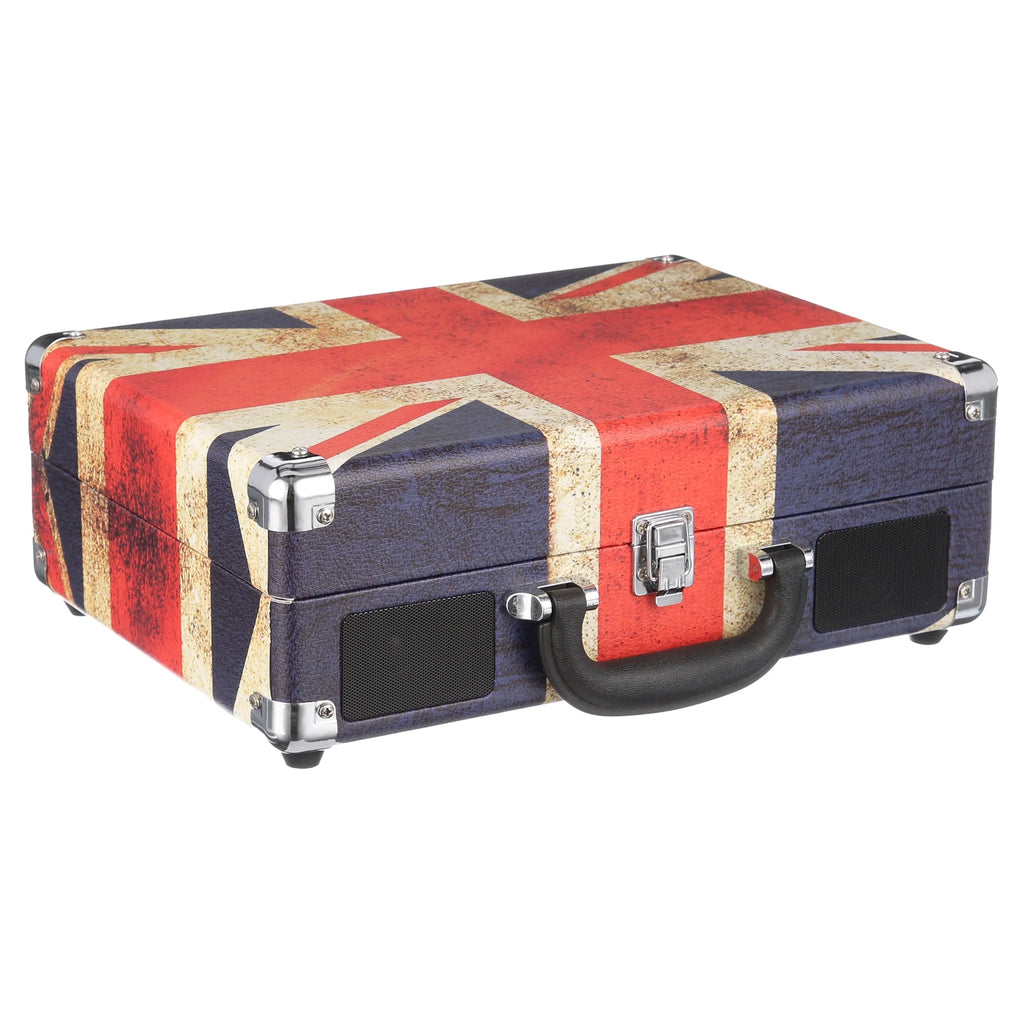 Victrola the Journey Bluetooth Suitcase Record Player with 3-Speed Turntable (Union Jack)