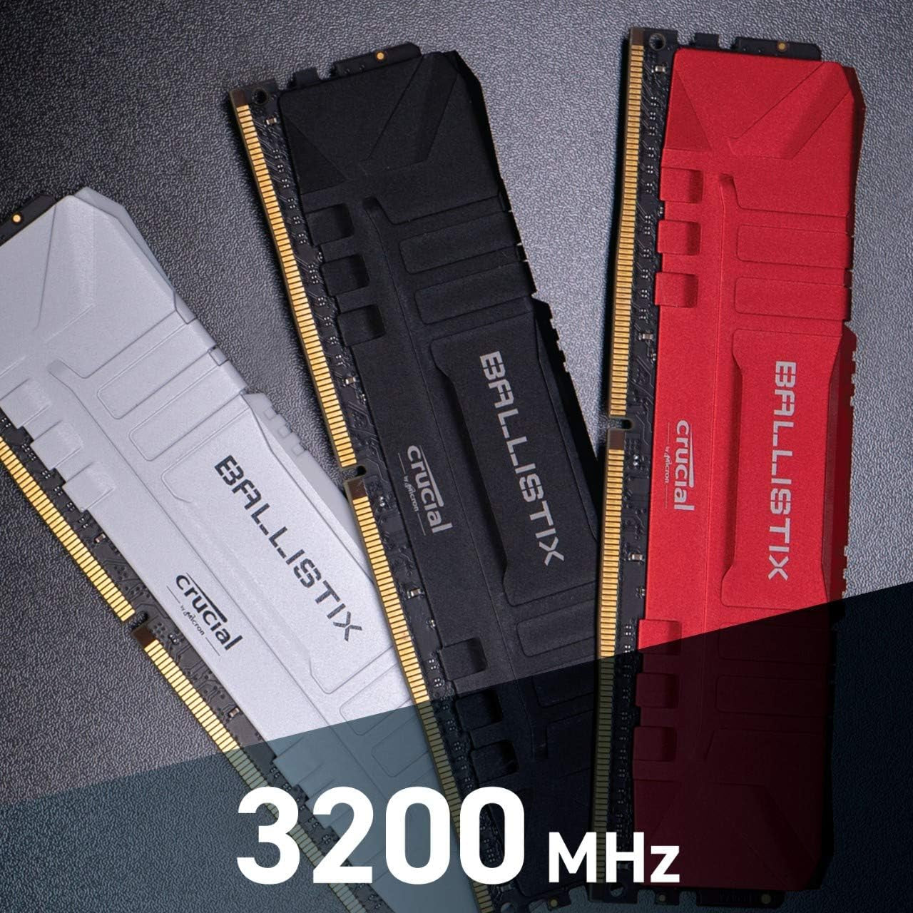 Crucial  3200 Mhz DDR4 DRAM Desktop Gaming Memory Kit 16GB (8Gbx2) CL16 BL2K8G32C16U4B (Black)