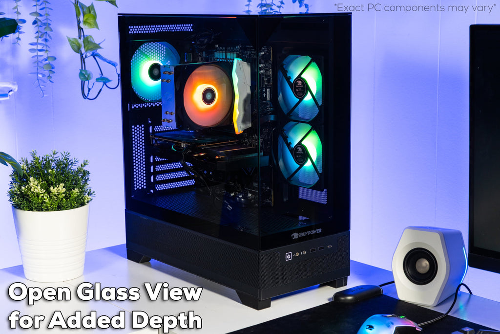 Ibuypower Element Black Gaming PC Desktop Computer Intel Core I9 14900F, NVIDIA Geforce RTX 5070 12GB, 32GB RAM, 1TB SSD, Windows 11, EBI9N5702