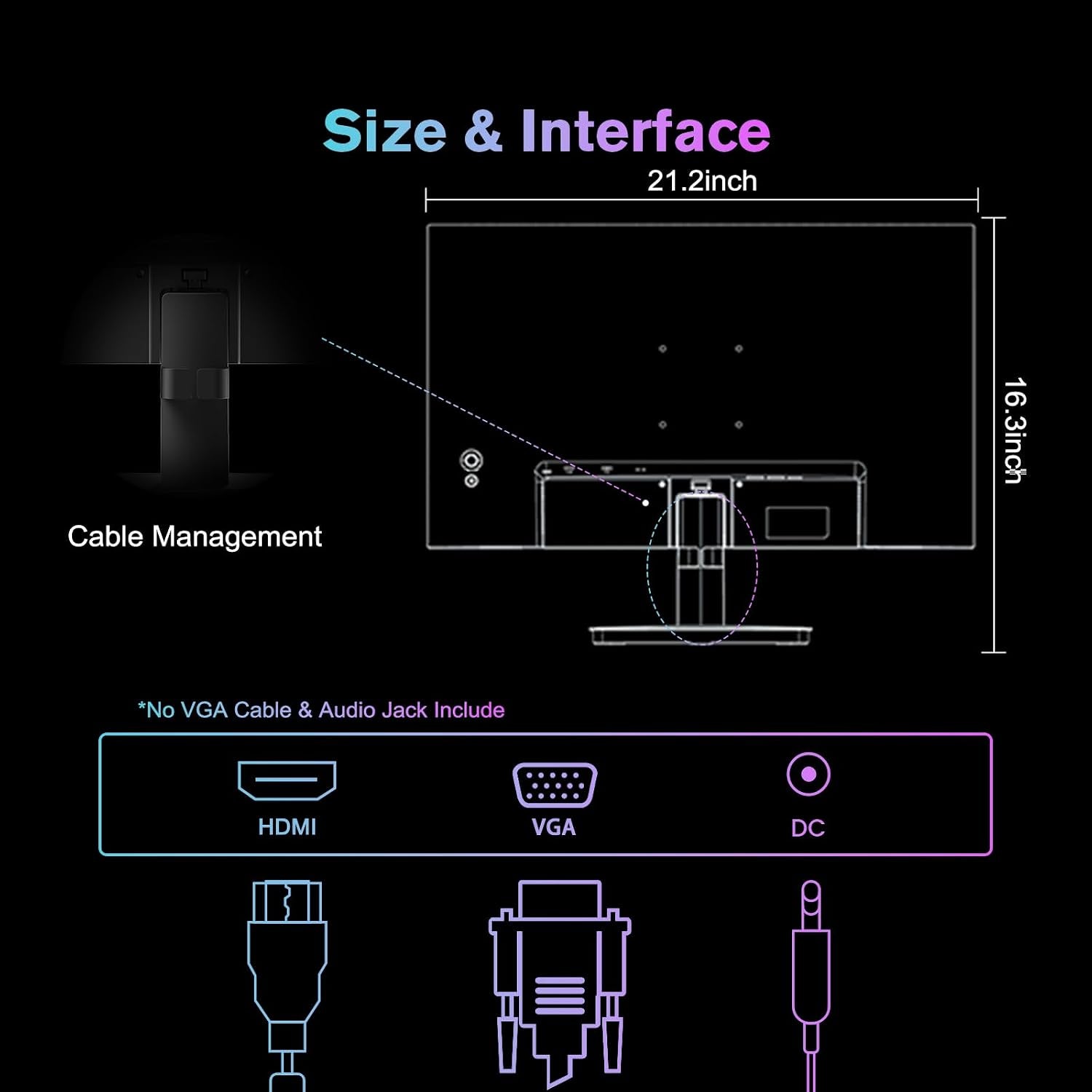 Monitor 24 Inch 100Hz Computer Monitor丨Fhd 1080P PC Monitor丨Hdmi丨Freesync丨Hdr丨Earphone Jack丨 Ergonomic Tilt for Home and Office