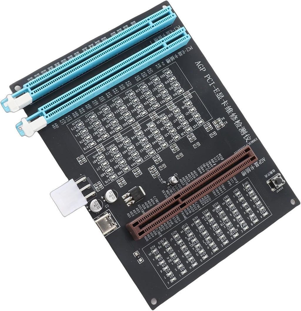 Computer Accessory Graphics Card Tester with Light,Agp PCI E Double Purpose Display Video Graphics Card Tester for Computer Accessory