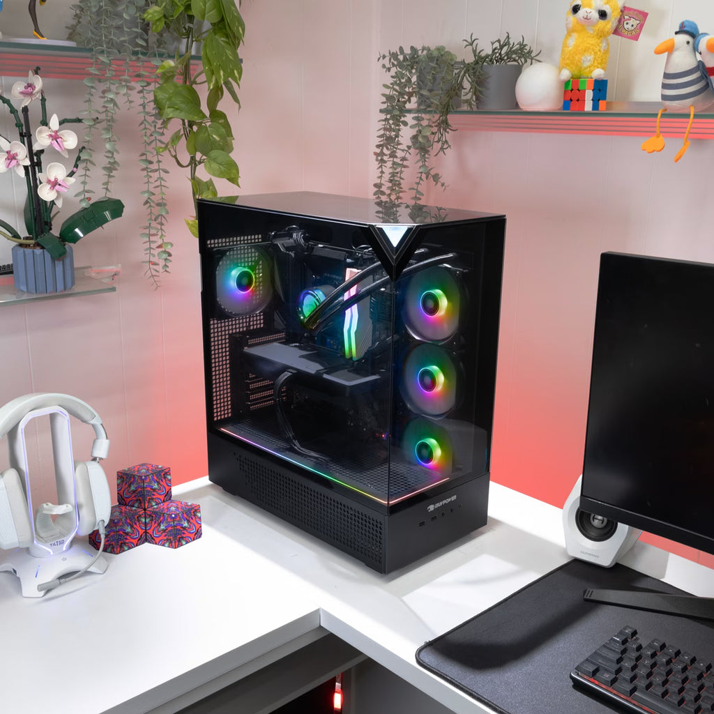 Ibuypower Element Black Gaming PC Desktop Computer Intel Core I9 14900F, NVIDIA Geforce RTX 5070 12GB, 32GB RAM, 1TB SSD, Windows 11, EBI9N5702