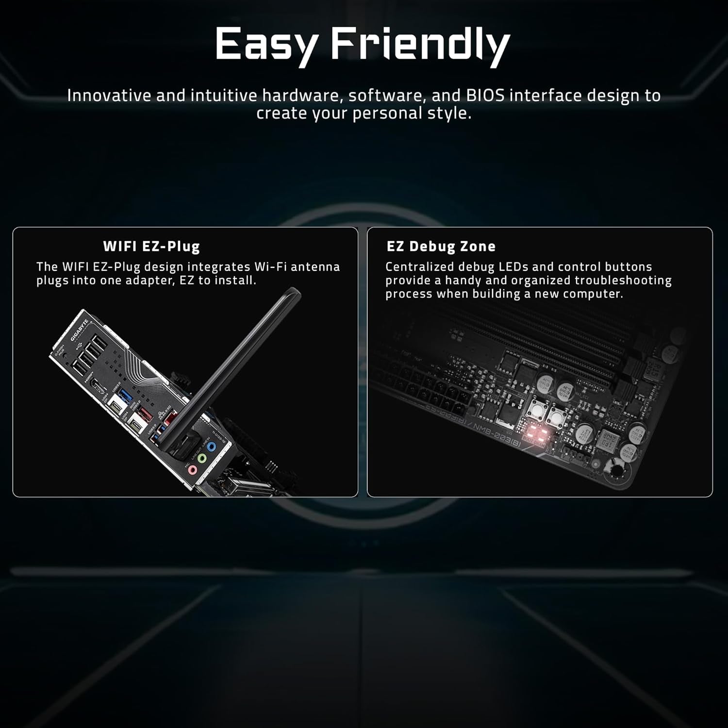 GIGABYTE X870 Eagle WIFI7 AMD AM5 LGA 1718 Motherboard, ATX, DDR5, 4X M.2, Pcie 5.0, USB4, WIFI7, 2.5Gbe LAN, Ez-Latch, 5-Year Warranty