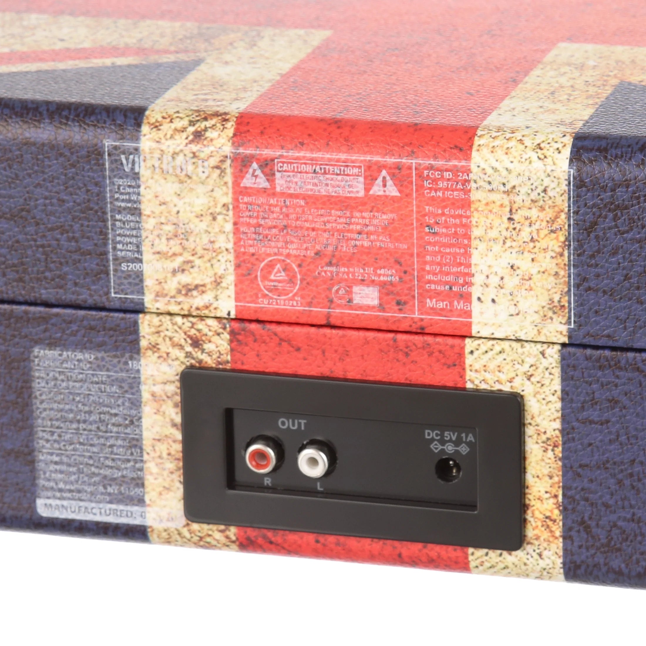 Victrola the Journey Bluetooth Suitcase Record Player with 3-Speed Turntable (Union Jack)