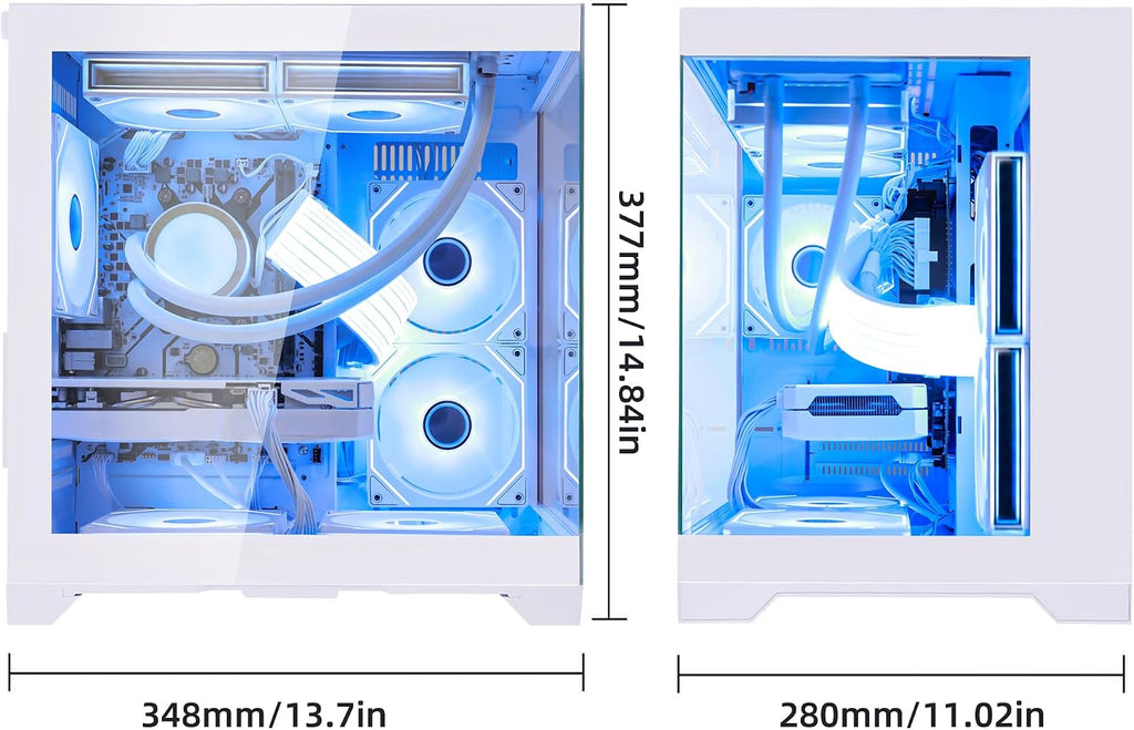 Gaming PC -AMD Ryzen 7 5700X 3.4 Ghz- RX 6500XT 4GB-16GB DDR4 RAM-1TB Pcie SSD-240 Liquid Cooler -Wifi &Bluetooth -ARGB Fans with Software Control-Windows 11 Desktop Computer-White