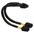 6 Pin to 8 Pin GPU Adapter, Dual 6 Pin Female to 8 Pin Male GPU Power Sleeved Cable 9.5-Inch(24Cm)