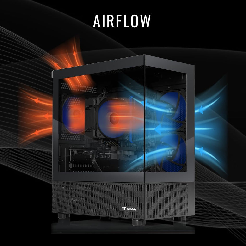 Thermaltake LCGS View 9660T-170 Gaming Desktop (AMD Ryzen™ 5 9600X, Toughram 16GB DDR5 6000Mt/S RGB Memory, NVIDIA® Geforce RTX™ 5060 Ti 8G, 1TB Nvme M.2, Wifi, Windows 11) V17B-B850-56T-LCS