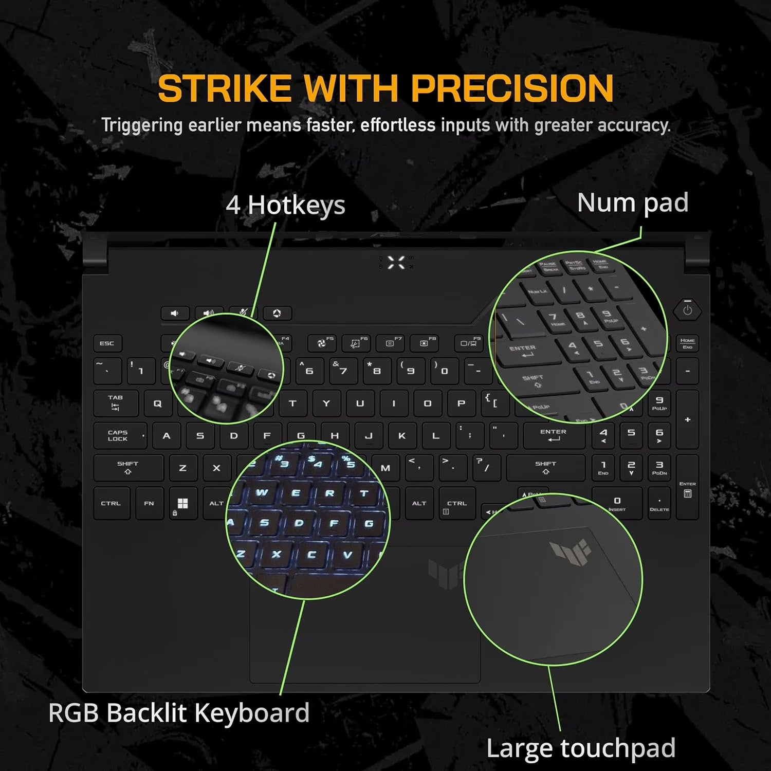ASUS TUF 2024 Ultimate Gaming Laptop, 16" FHD+ 165Hz, AMD Ryzen 7 7735HS, AMD Radeon RX 7700S, 64GB DDR5 RAM, 1TB SSD, RGB Backlit KB, Wi-Fi 6, W11H, Black