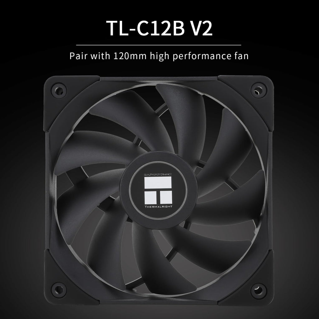 PS120SE CPU Air Cooler, 7 Heat Pipes CPU Cooler,Dual 120Mm TL-C12B V2 PWM Fan, AGHP 4.0 Technology, S-FDB Bearing, for AMD AM4 Am5/Intel 1700/1150/1151/1200/1851, PC Cooler