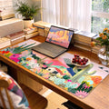 Desk Mat,Cute Mouse Pad for Desk,35"X16",Home Office, Cactus | Waterproof Desk Pad with Non-Slip Rubber Base and Stitched Edges, Extended Keyboard Mousepad for Computer, Home Workspace