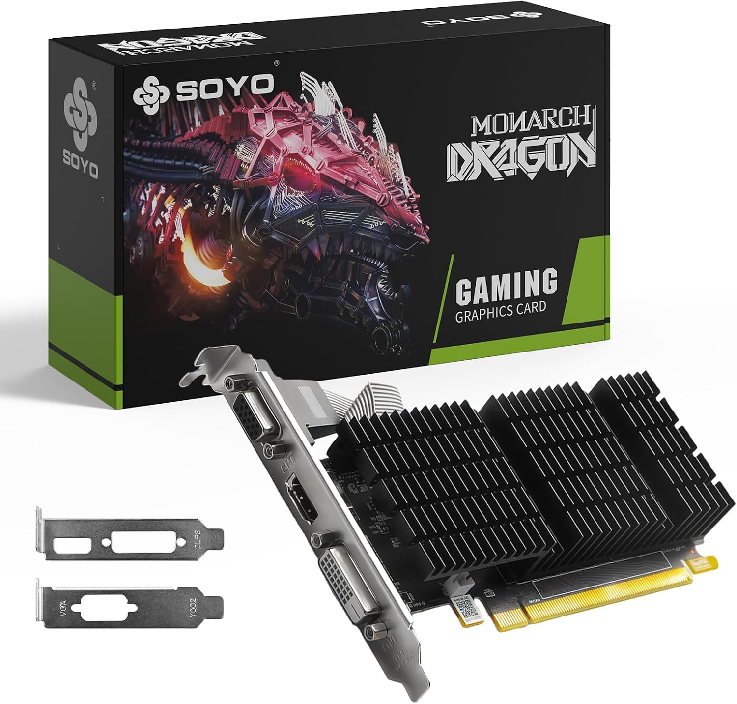 AMD Radeon R5 230 2GB DDR3 Low Profile Graphics Card,Vga/Dvi/Hdmi Port | 64-Bit 160SP Pcie X16 1.1 GPU, Passive Cooling SFF Half-Height Video Card, Supports Windows 10/8.1/7