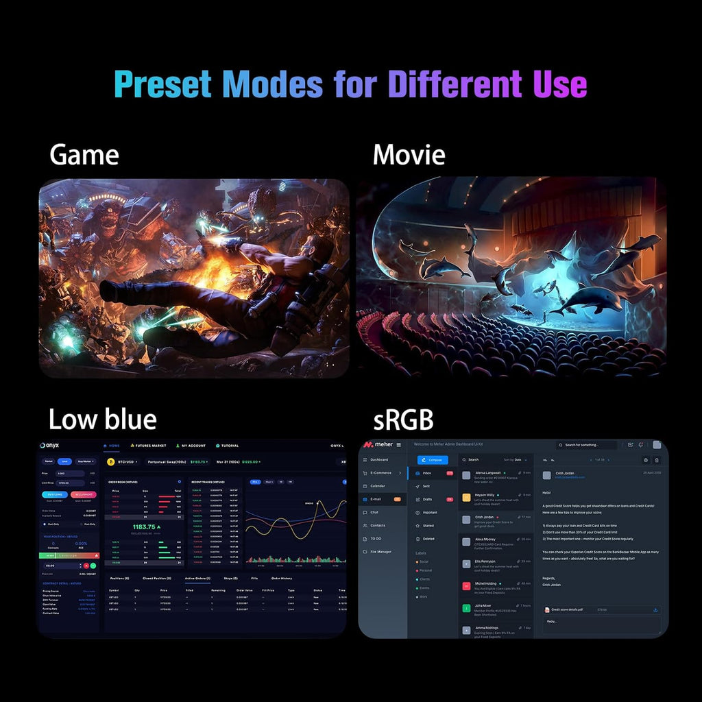 Monitor 24 Inch 100Hz Computer Monitor丨Fhd 1080P PC Monitor丨Hdmi丨Freesync丨Hdr丨Earphone Jack丨 Ergonomic Tilt for Home and Office