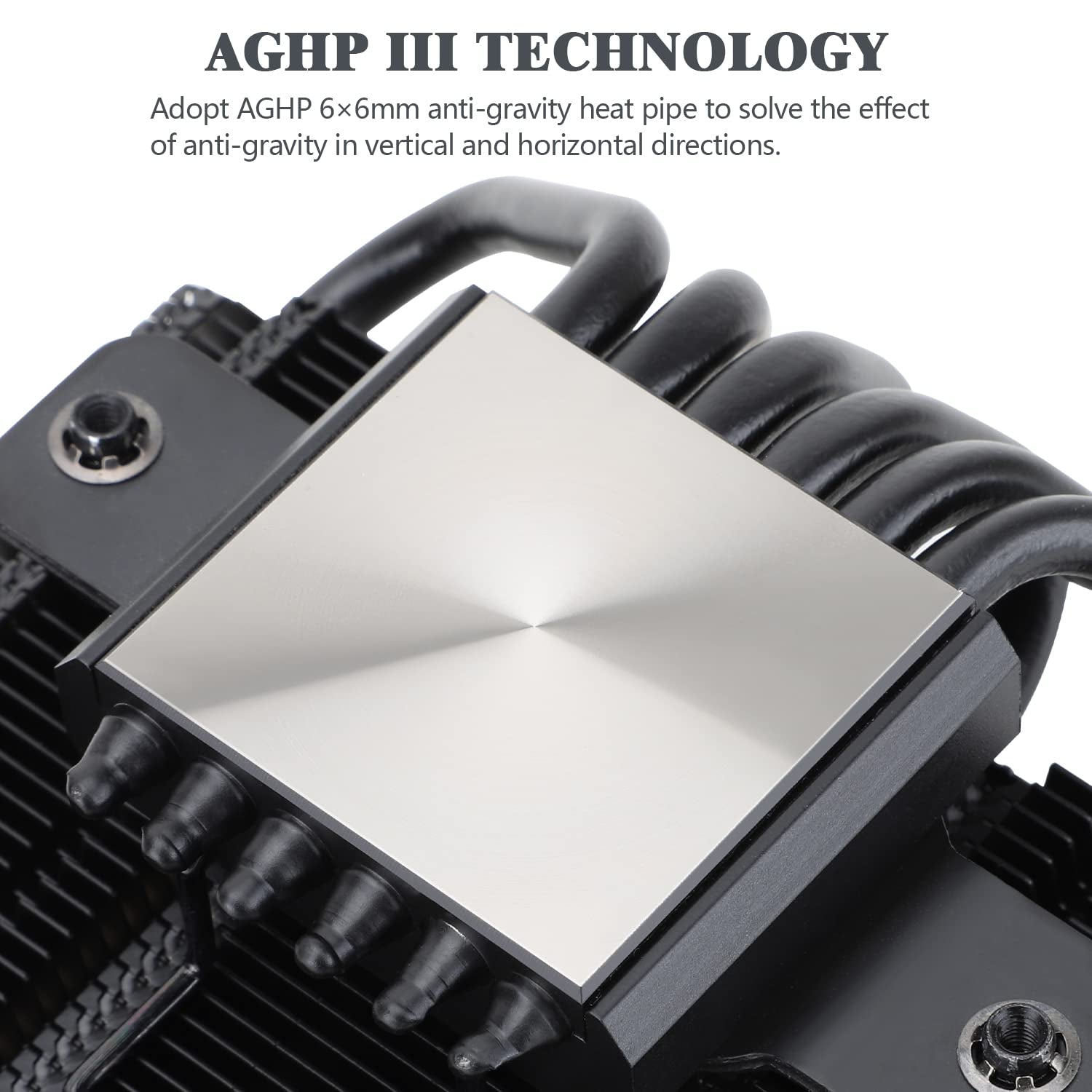 AXP-120-X67 Black ARGB Low Profile CPU Air Cooler with Quite 120Mm TL-C12015B-S Low Profile PWM Fan, 6 Heat Pipes, 67Mm Height, for AMD Am4/Intel LGA 1700/1150/1151/1851/1200/2011/2066