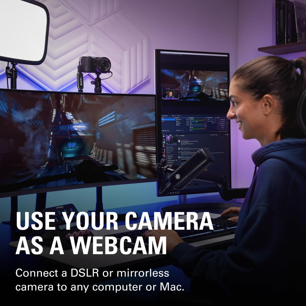 Cam Link 4K Capture Card for DSLR, Camcorder, Action Cam | HDMI to USB 3.0, Stream in 1080P60 or 4K30/60, Ultra-Low Latency, Works with OBS, Zoom, Discord, Pc/Mac/Ipad Compatible
