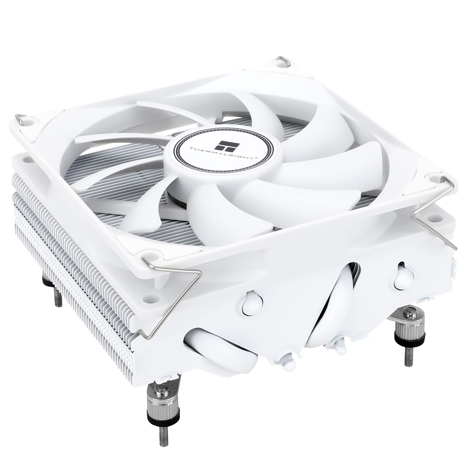 AXP90-X53 White Low Profile CPU Air Cooler, 53Mm Height, TL-9015W Slim PWM CPU Fan, AGHP 3.0 Technology, ITX Heatsink Cooler, for AMD:AM4 Am5/Intel 1150/1151/1155/1156/1200/1700