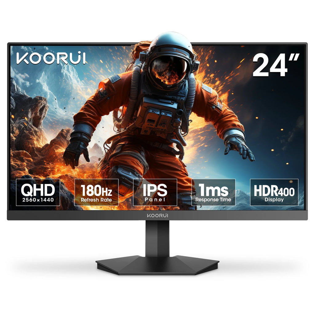 KOORUI 24" 1440P Gaming Monitor, 180Hz 2K QHD Computer Monitor, New Pc Monitor, G2421V