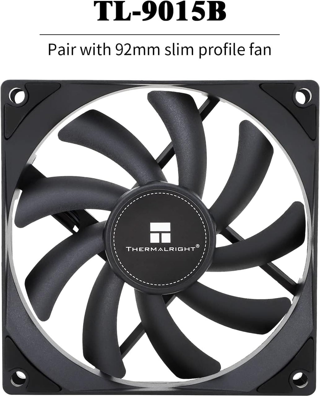 AXP90-X47 Black ITX Low Profile CPU Air Cooler, 47Mm Height Cooling, TL-9015B Slim PWM Fan Low Noise 22.4Dba, 2700RPM Speed, for Am4/Am5/Intel Lga1700/1851/1150/1151/1155/1156/1200(Black)