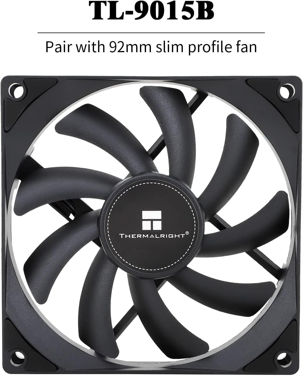 AXP90-X47 Black ITX Low Profile CPU Air Cooler, 47Mm Height Cooling, TL-9015B Slim PWM Fan Low Noise 22.4Dba, 2700RPM Speed, for Am4/Am5/Intel Lga1700/1851/1150/1151/1155/1156/1200(Black)