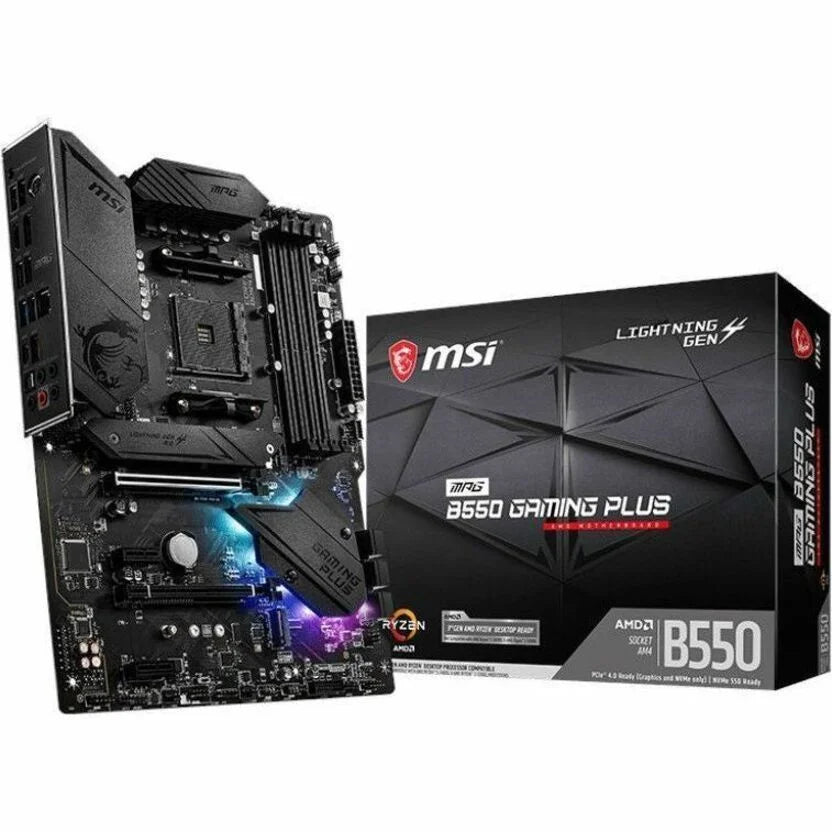 MSI MPG B550 GAMING plus AM4 AMD B550 SATA 6Gbs DDR4 Ryzen 5000 / 4000G / 3000 ATX Motherboard