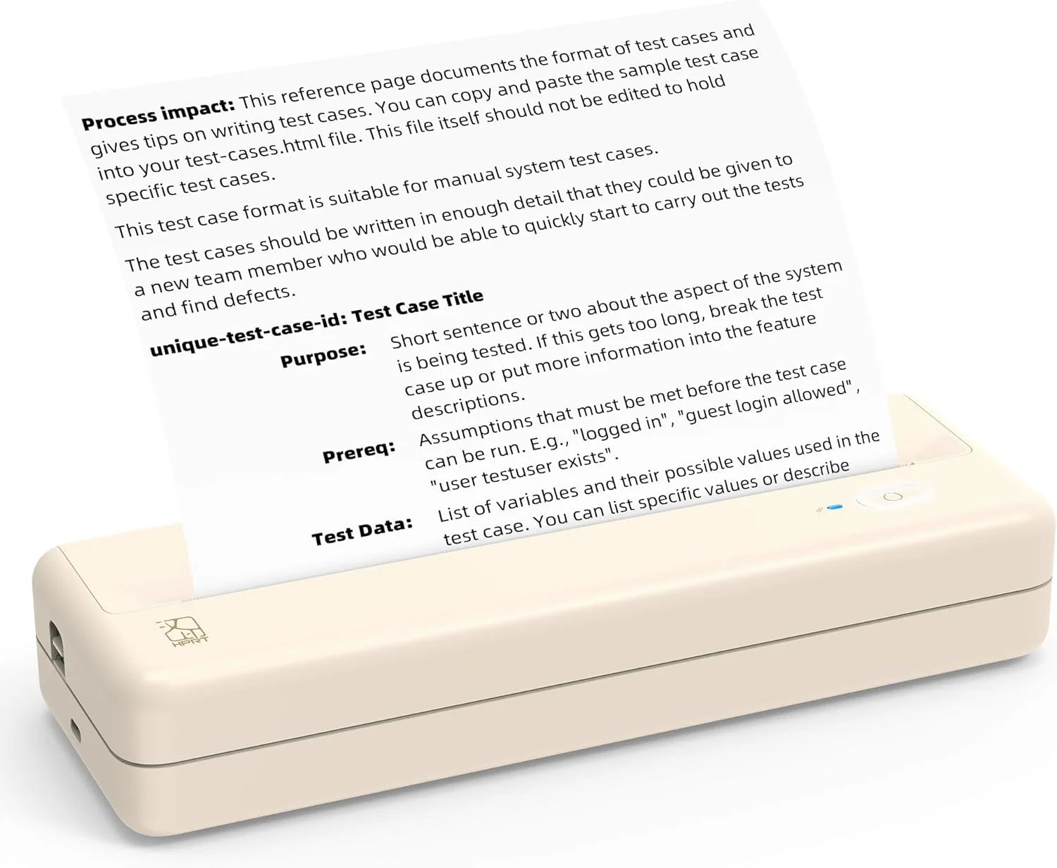 Mixfeer Wireless Printer, Portable Thermal Inkless Printer Compatible with Android Ios Phones & Laptops, Beige