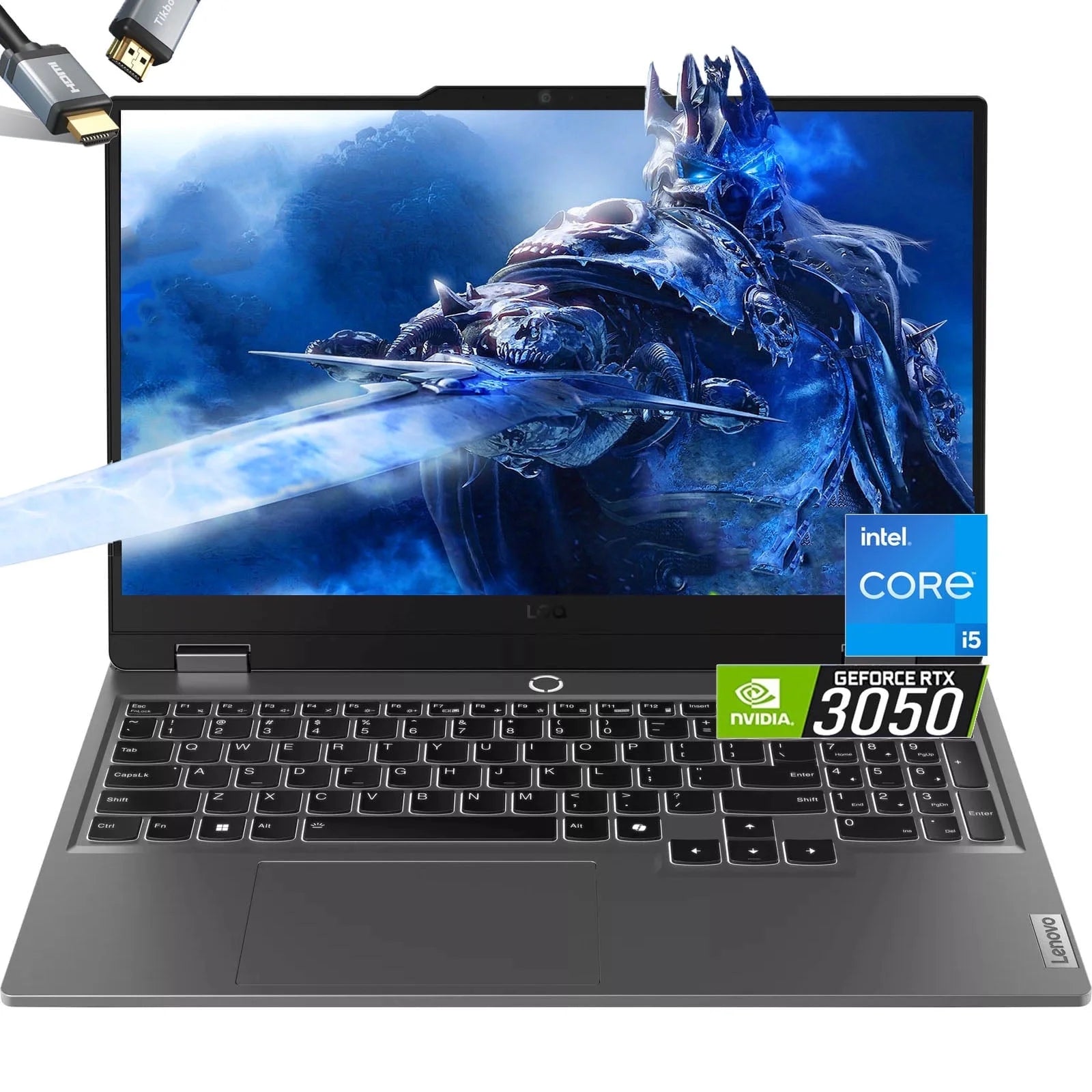 Lenovo LOQ 15 Gaming Laptop - NVIDIA RTX 3050 - Intel Core I5-12450Hx Beat AMD Ryzen 7 4800H - 15.6" FHD Display 144Hz - 32GB RAM -1TB Pcie SSD -Backlit Keyboard - Windows 11 - G-SYNC