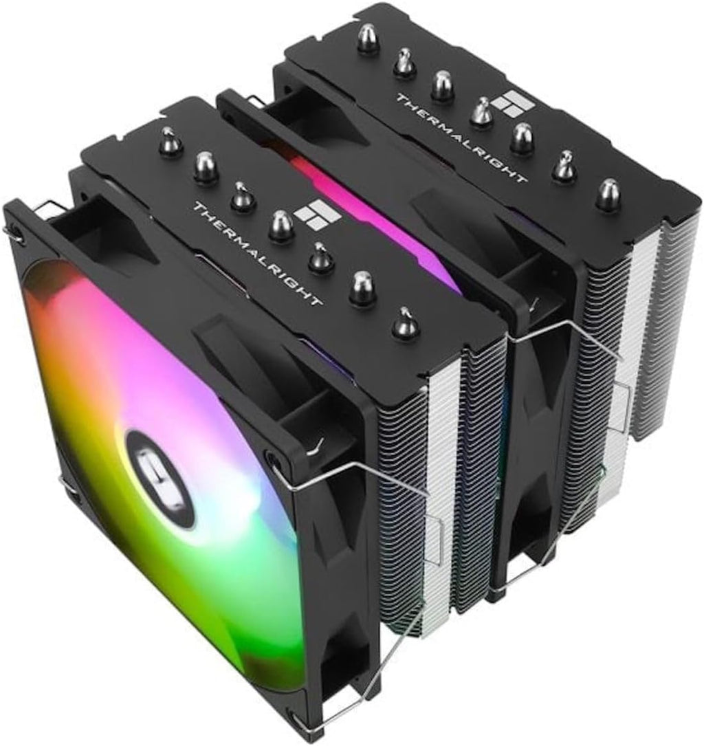 Thermalright Phantom Spirit 120 SE ARGB CPU Air Cooler,7 Heat Pipes CPU Cooler,Dual 120Mm TL-C12B-S V2 PWM Fan,Aghp 4.0 Technology,S-Fdb Bearing,For AMD AM4 Am5/Intel 1700/1150/1151/1200/1851