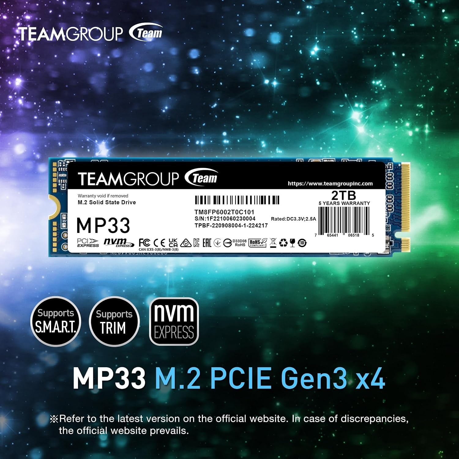 MP33 256GB SLC Cache 3D NAND TLC Nvme 1.3 Pcie Gen3X4 M.2 2280 Internal SSD R/W Speed up to 1600/1000 Mb/S Laptop&Pc Desktop TM8FP6256G0C101