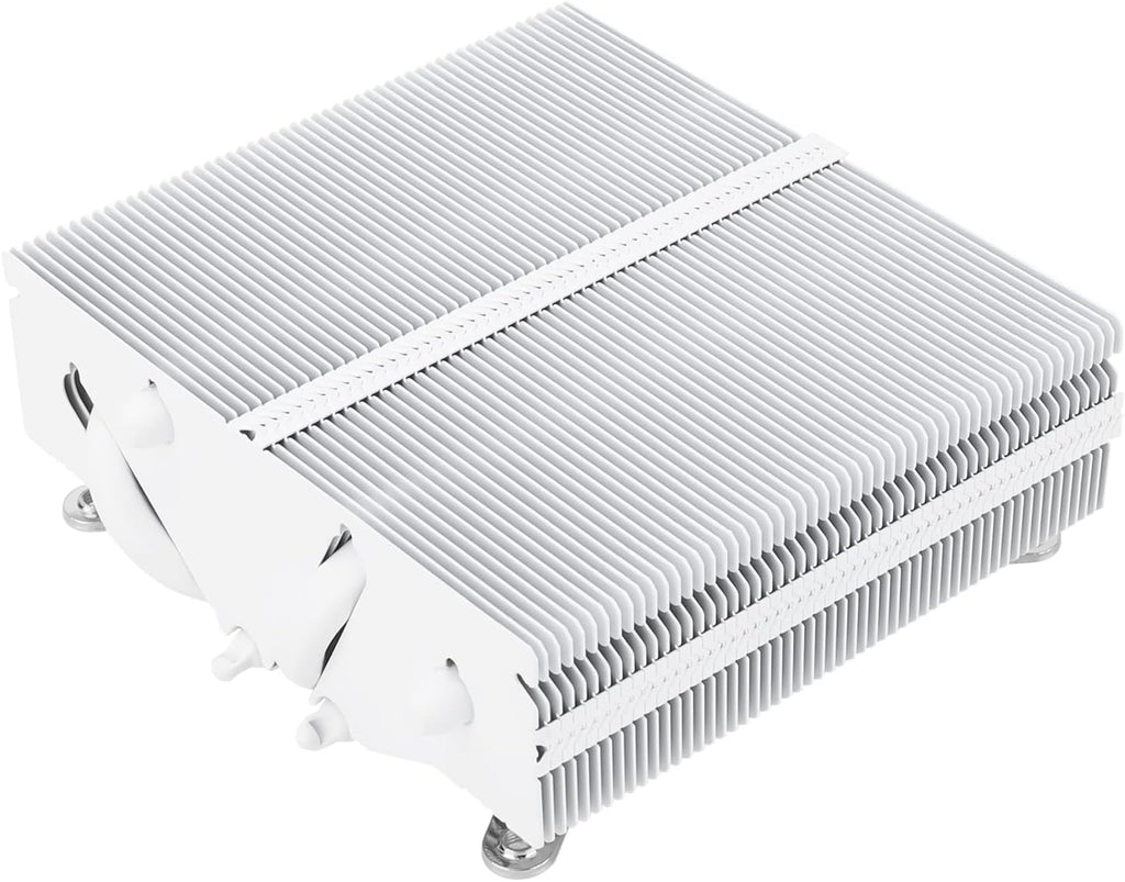 AXP90-X53 White Low Profile ITX CPU Air Cooler, 53Mm Height, TL-9015W Slim PWM Fan Low Noise 22.4Dba, Silent ITX CPU Cooler, 2700Rpm,For Am4/Am5/Intel 1150/1151/1155/1156/1200/1700/1851