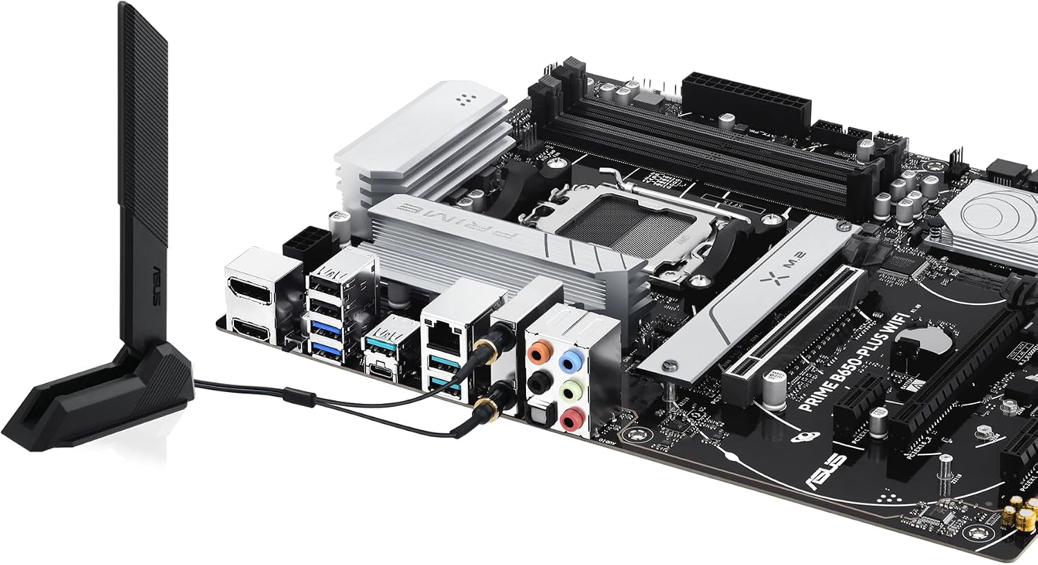 ASUS Prime B650-PLUS Wifi AMD B650 AM5 Ryzen™ Desktop 9000 8000 & 7000 ATX Motherboard, DDR5, Pcie 5.0 M.2, 2.5Gb LAN, Wifi 6E, HDMI™, SATA 6 Gbps, USB Type-C®, BIOS Flashback™, Thunderbolt™ 4 Header