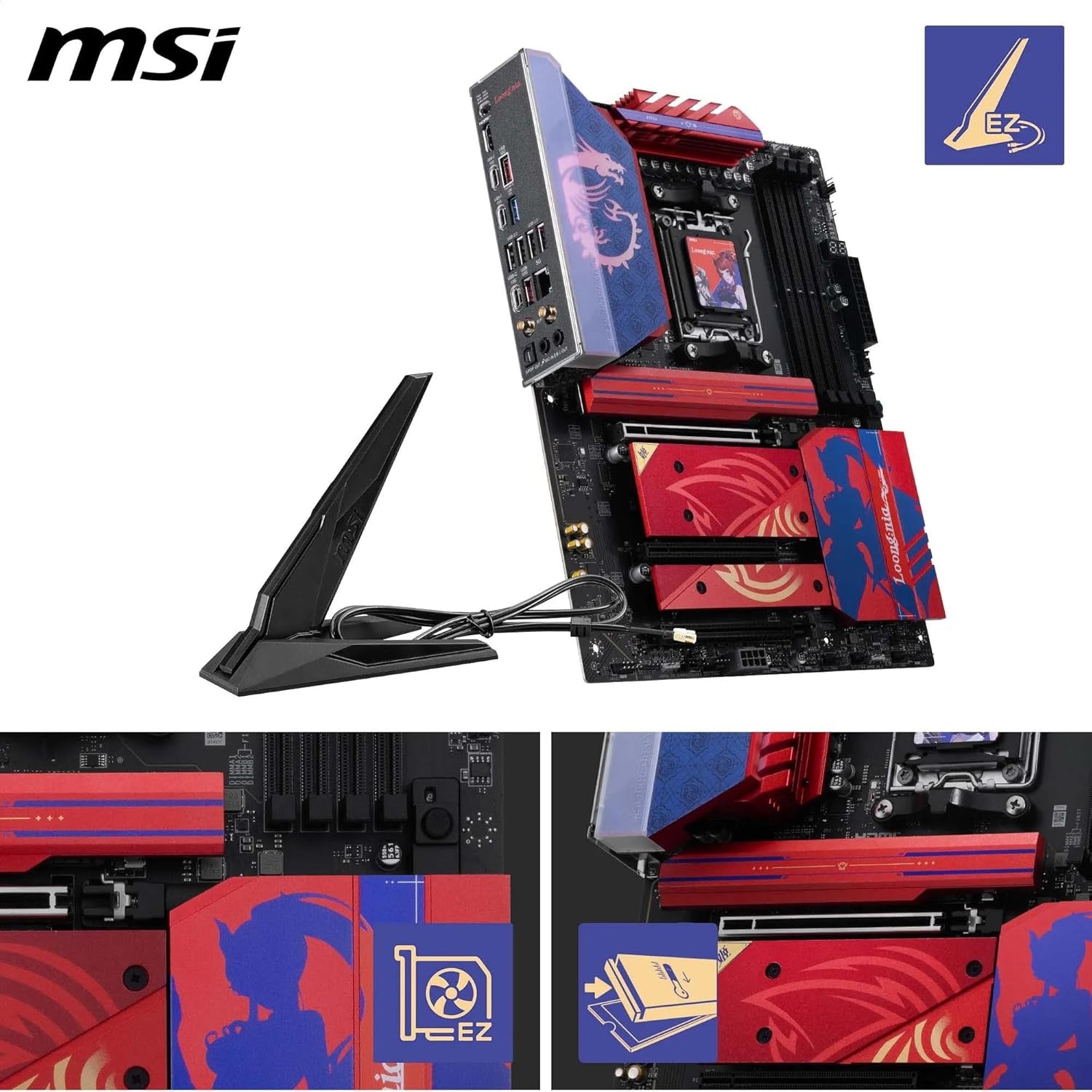 MSI B850 MLG EDTION Motherboard, ATX - Supports AMD Ryzen 9000/8000 / 7000 Processors, AM5-80A SPS VRM, DDR5 Memory Boost (8400+Mt/S OC), Pcie 5.0 X16, M.2 Gen5, Wi-Fi 7, 5G LAN