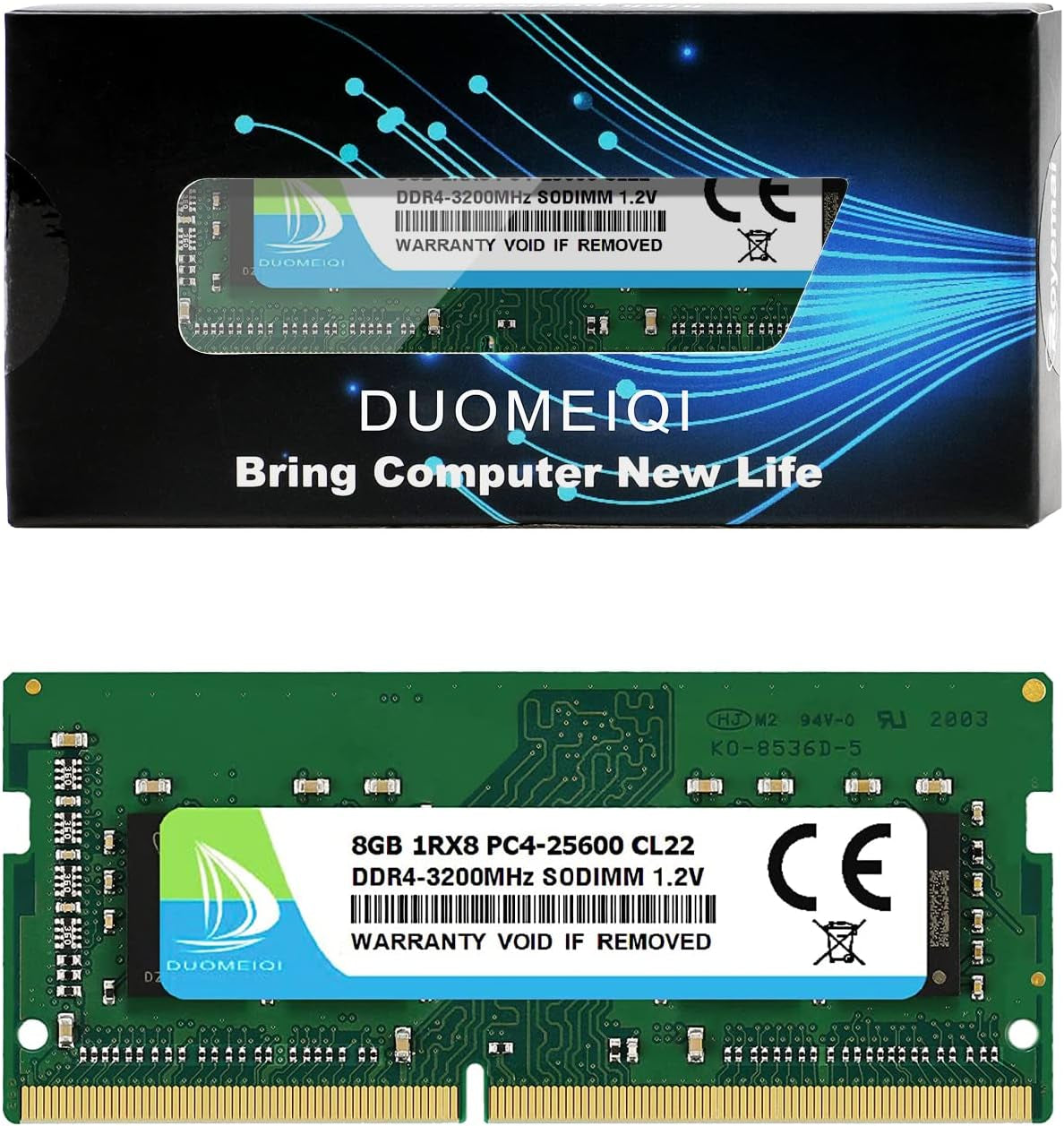 DUOMEIQI 16GB Kit (2X8Gb) DDR4 3200 Mhz SODIMM PC4-25600 (PC4-3200AA) 1.2V CL22 260-Pin Non-Ecc Laptop RAM Memory Module