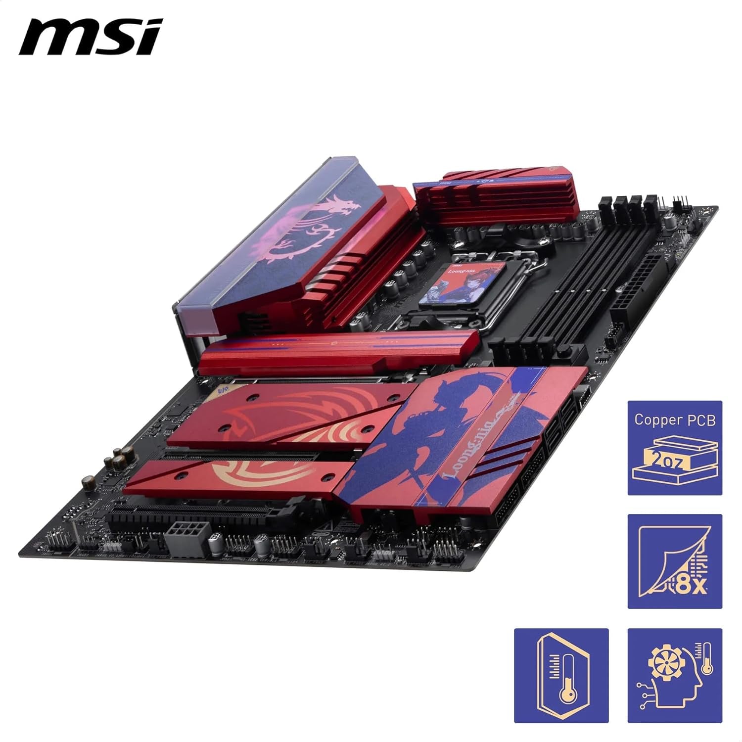 MSI B850 MLG EDTION Motherboard, ATX - Supports AMD Ryzen 9000/8000 / 7000 Processors, AM5-80A SPS VRM, DDR5 Memory Boost (8400+Mt/S OC), Pcie 5.0 X16, M.2 Gen5, Wi-Fi 7, 5G LAN