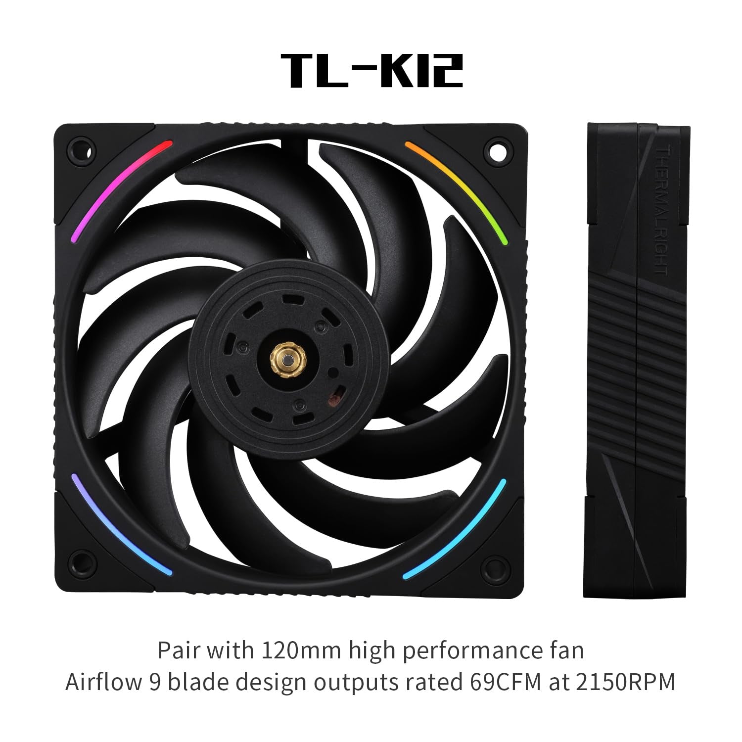 Phantom Spirit 120 EVO CPU Air Cooler, 7 Heat Pipes CPU Cooler,Dual 120Mm TL-K12 PWM Fans, 2150RPM, for AM4 /Am5/Intel 1851/1700/115X/1200/2011, PC Cooling