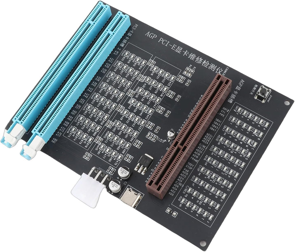 Computer Accessory Graphics Card Tester with Light,Agp PCI E Double Purpose Display Video Graphics Card Tester for Computer Accessory